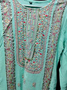 Aqua Embellished Kurti