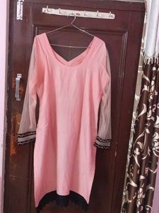 Baby Pink party Wear Kurta