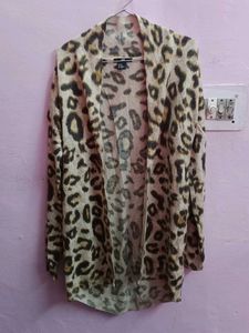 H&amp;M Leopard Print Front Open Cardigan