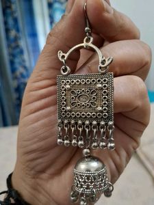 Vintage Silver Jhumka Earrings