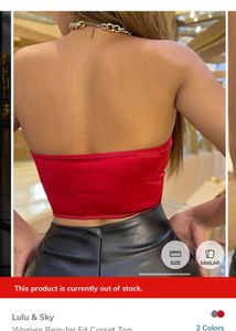 Lulu And Sky Red Corset Top