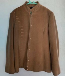 Brown Zip-Up Jacket