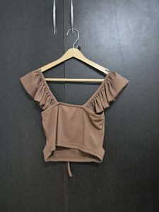 Brown Crop Top