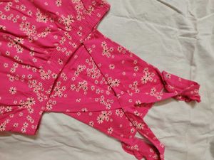 A Cute Pink Dungaree Dress