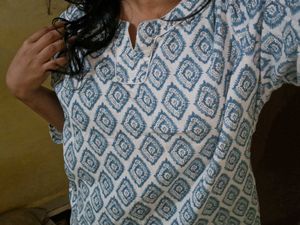 Lifestyle Blue Kurti (with Pockets)