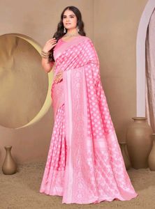 Pink Banarasi Saree