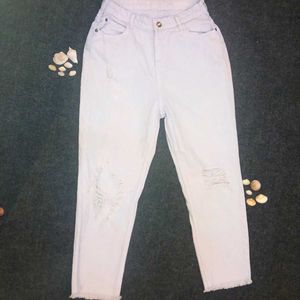 Ocean Mist Distressed Mom Jeans💙