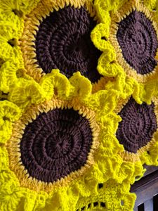 Sunflower Crochet Table Set