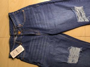 Ripped Wide Leg Jeans