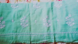 Mint Embroidered Fabric