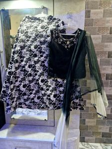Beautiful Crop Top Skirt Duppta Dress