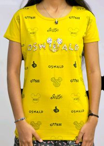 Half Sleeve Printed Tshirt For Girls