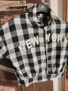 Crop Checks Shirt 🖤🤍🦓