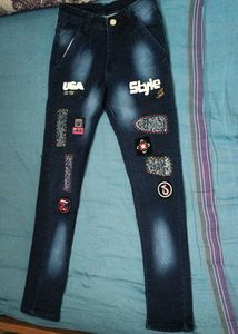 Stylish Patched Jeans