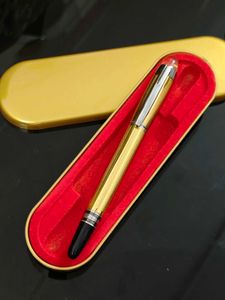 Elegant Gold Rollerball Pen with Case
