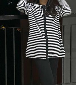 Striped Oversized Long Line Sweater Grab Fast