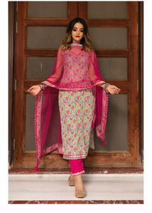 POMCHA Jaipuri Straight Cotton Suit (Set of 3)