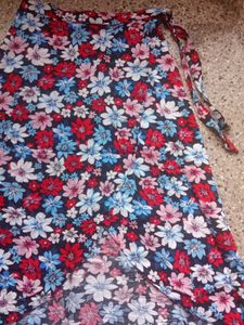 Floral Wrap Around Skirt