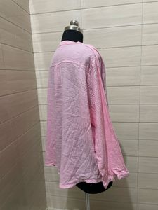 light pink oversized cotton shirt