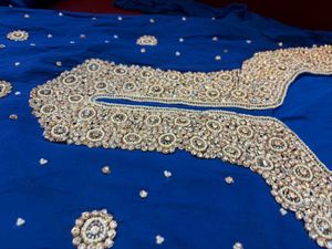 Stone Work Blue Kurta Set