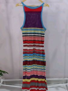 Striped Knit Maxi Dress