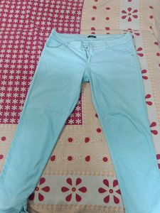 Light Blue Casual Pants