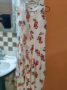 White Anarkali Kurta With Dupatta