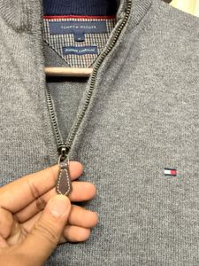 Tommy Hilfiger Quarterzip 100% Lambswool Sweater