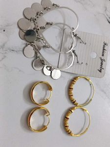 Earring Set - Hoop Earrings combo of 3 sets