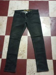 John Players Men’s Black Slim Fit Denim Jeans