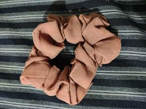 Peach Chiffon Scrunchie