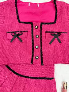 Imported 2 Piece Pink Tweed Set