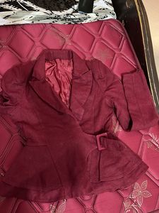 mehroon Peplum Blazer