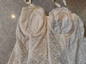 White Lace Bustier Garter Top