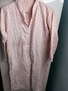 Vintage Pink Embroidered Dress