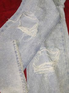 Denim Jeans Distressed On Keen Wide Leg H&amp;M