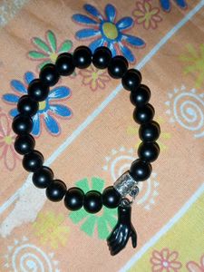 Black Beaded Bracelet