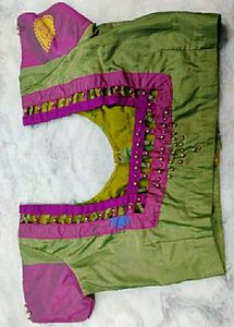 Beautiful Green Color Silk blouse