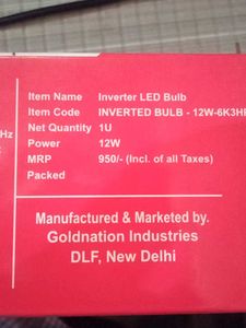 Rechargeable LED Bulb 2 Quantity