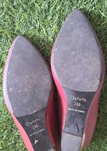 Burgundy Wedge Heel