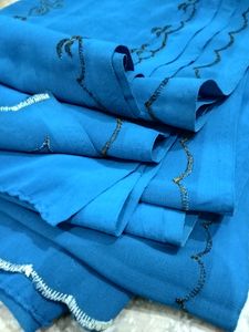 Saree Georgette Blue 💙 Colour