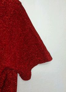 Trendy New Red Shinny Top For Women