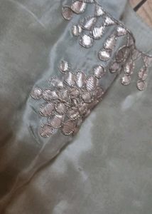 Ethnic Gown With Contrast Dupatta