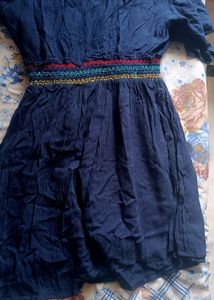 Women Rayon Embroidery Short Kurti Top