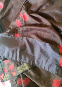Beautiful Brown Saree With Blouse