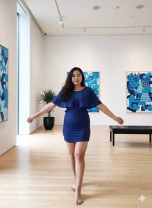 Blue Bodycon Mini Dress