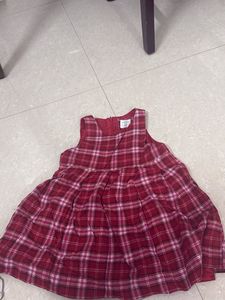 Red Plaid Girls Dress
