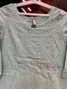 Elegant Mint Green Kurta set/ Maxi dress