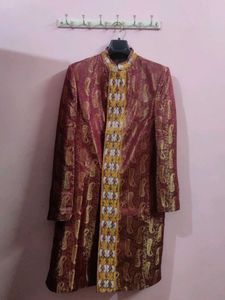 Maroon Sherwani