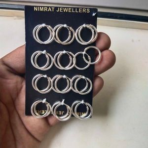 925 Silver Big Size Earings, बाली. 1 Pair